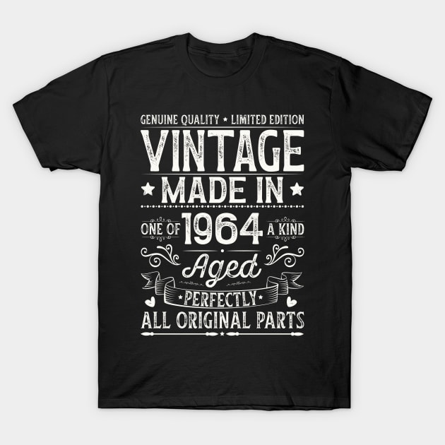 Vintage 1964 60th Birthday T-Shirt by Etopix